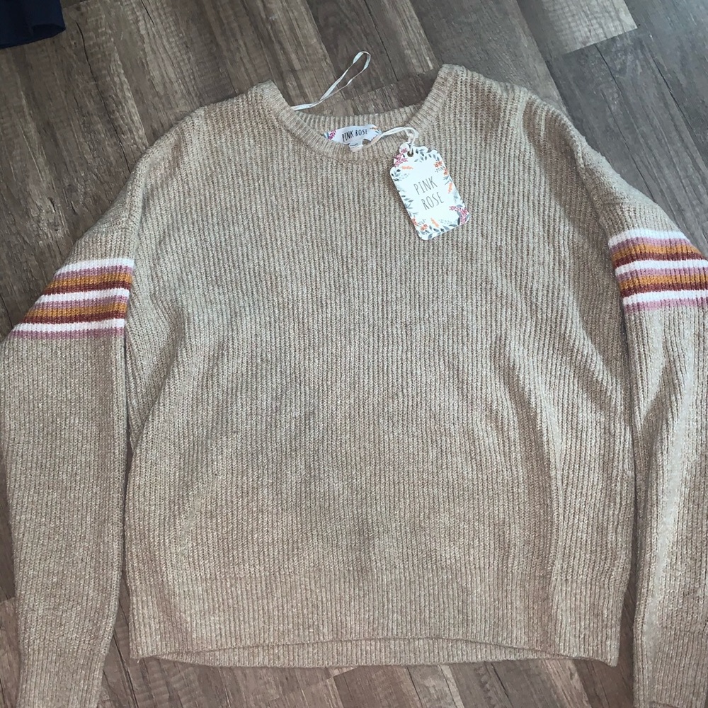 pink rose sweater